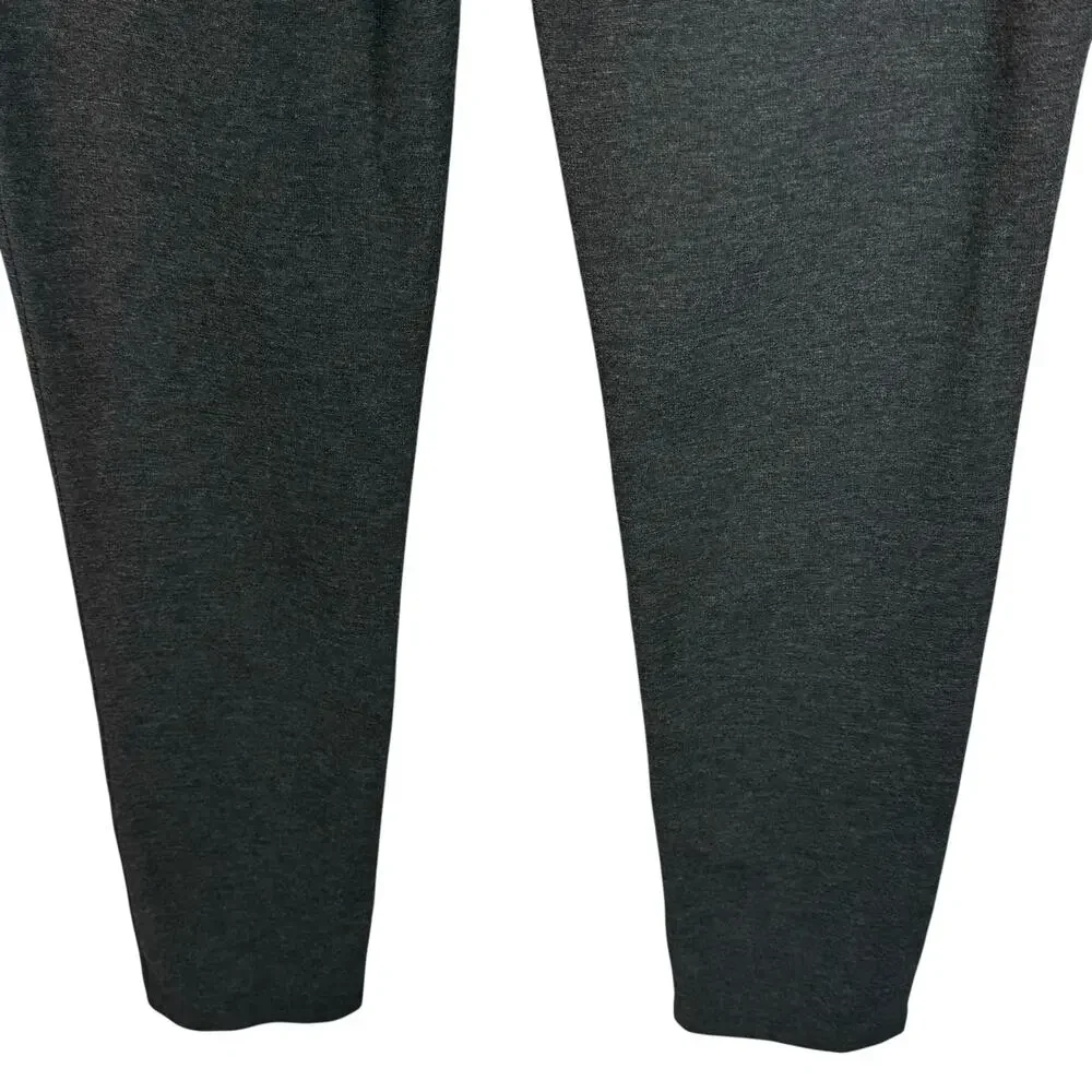 Athleta SZ 6 Ponte Moto 2.0 Pants Mid-Rise Zip-Fly Pocket Stretch Gray Heathered - Picture 6 of 8